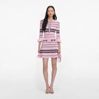 Pink Stripe Knit Mini Dress