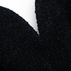 Black Boucle Playsuit