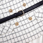 Check Boucle Midi Dress