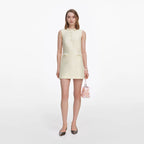 Yellow Taffeta Bow Mini Dress