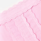 Pink Ramie Flower Embroidered Dress