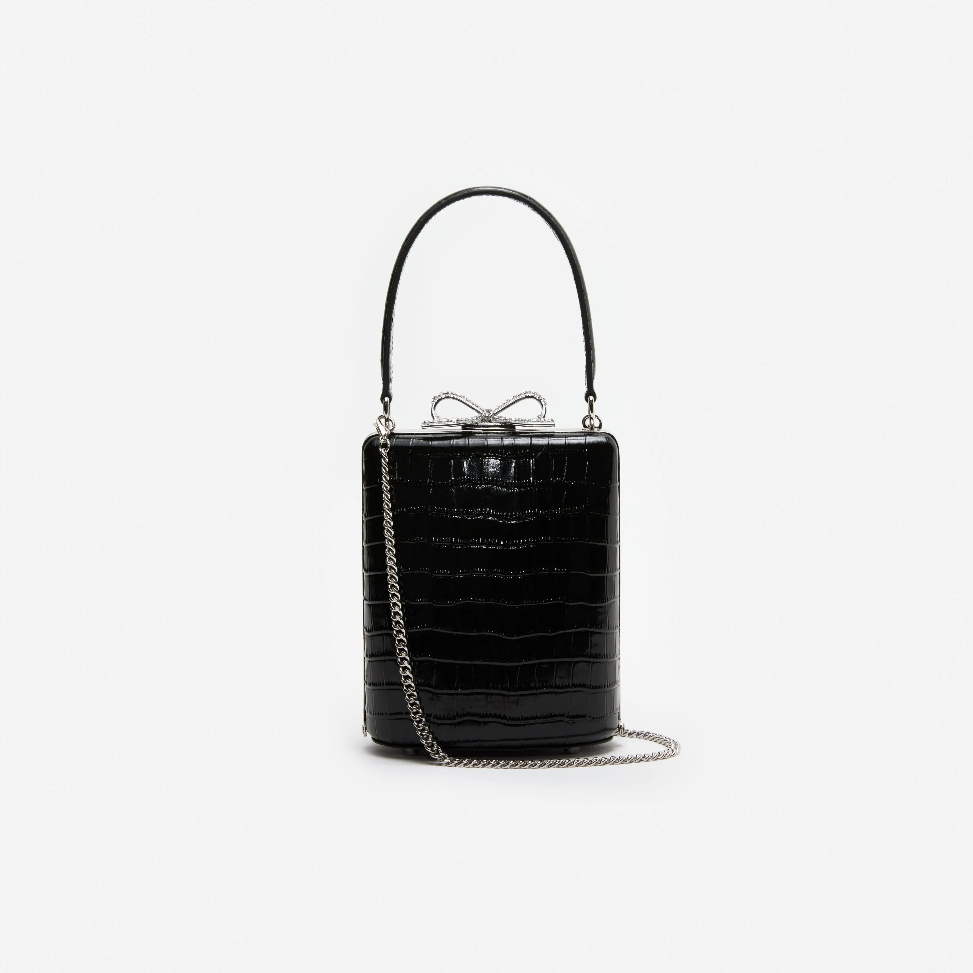Black Croc Mini Bag