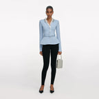 Blue Crystal Trim Cardigan