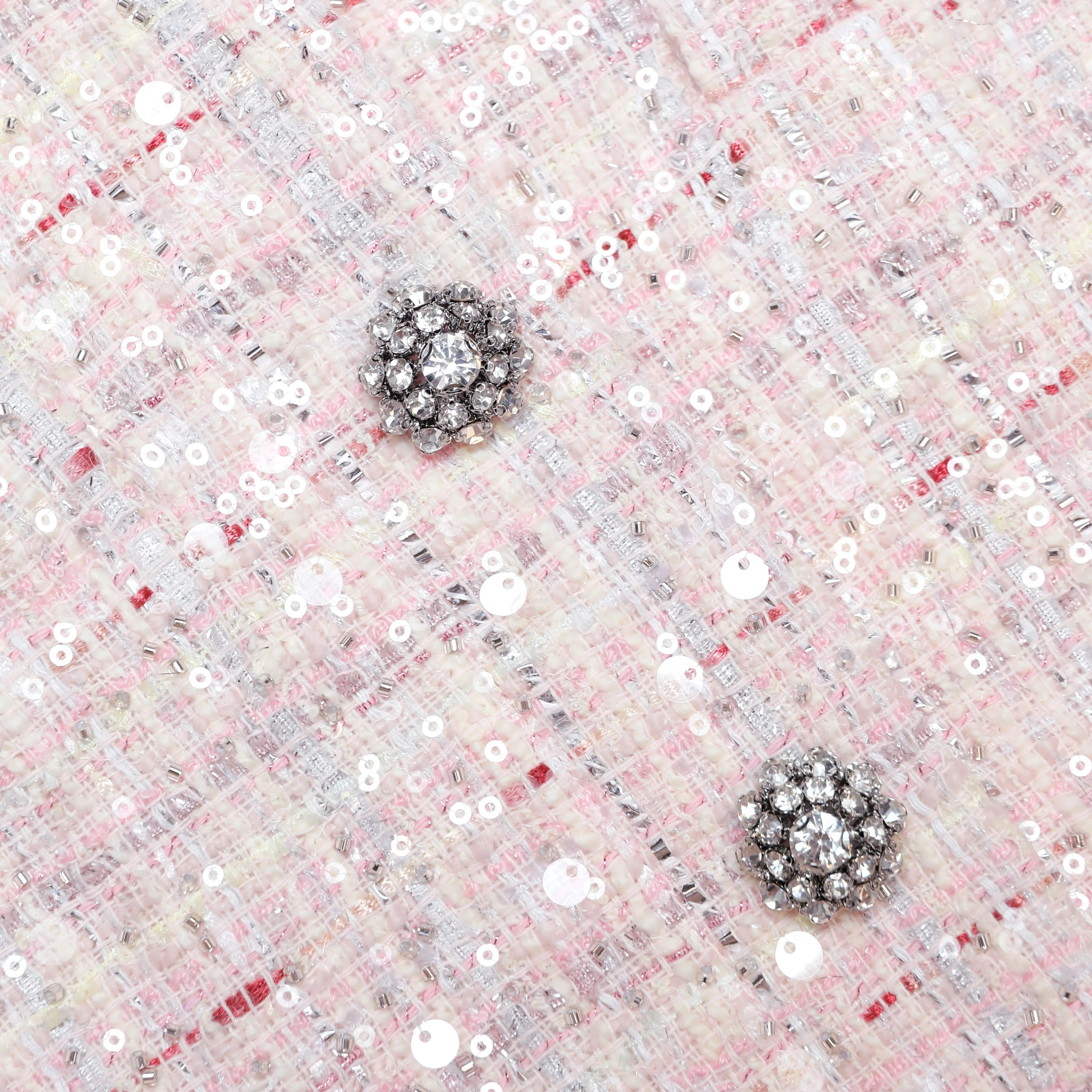 Pink Sequin Boucle Jacket