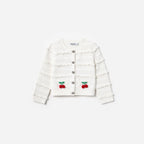 Cream Cherry Motif Cardigan