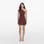 Brown Satin Mini Dress