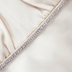 Champagne Satin Maxi Dress