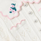 Cream Heart Knit Dress