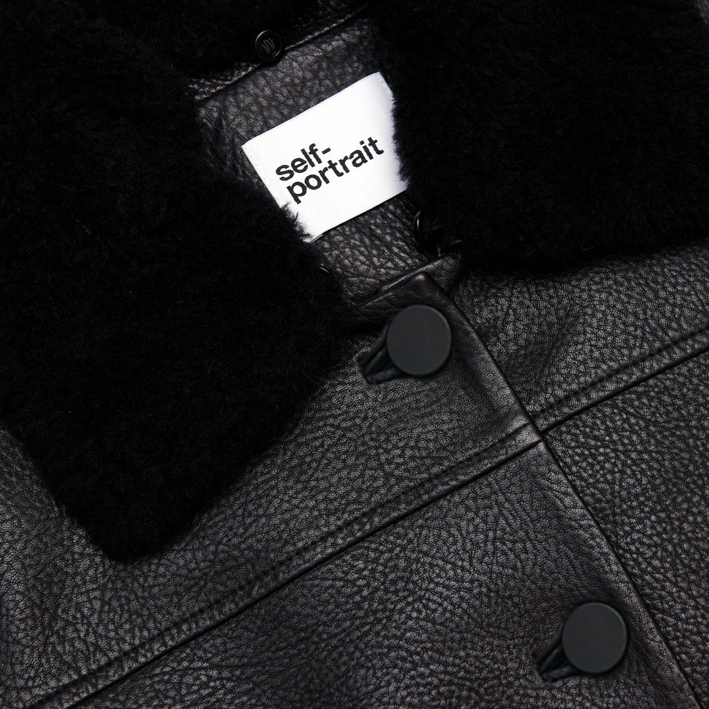 Black Cropped Leather Jacket