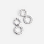 Crystal Link Two Tiered Earrings