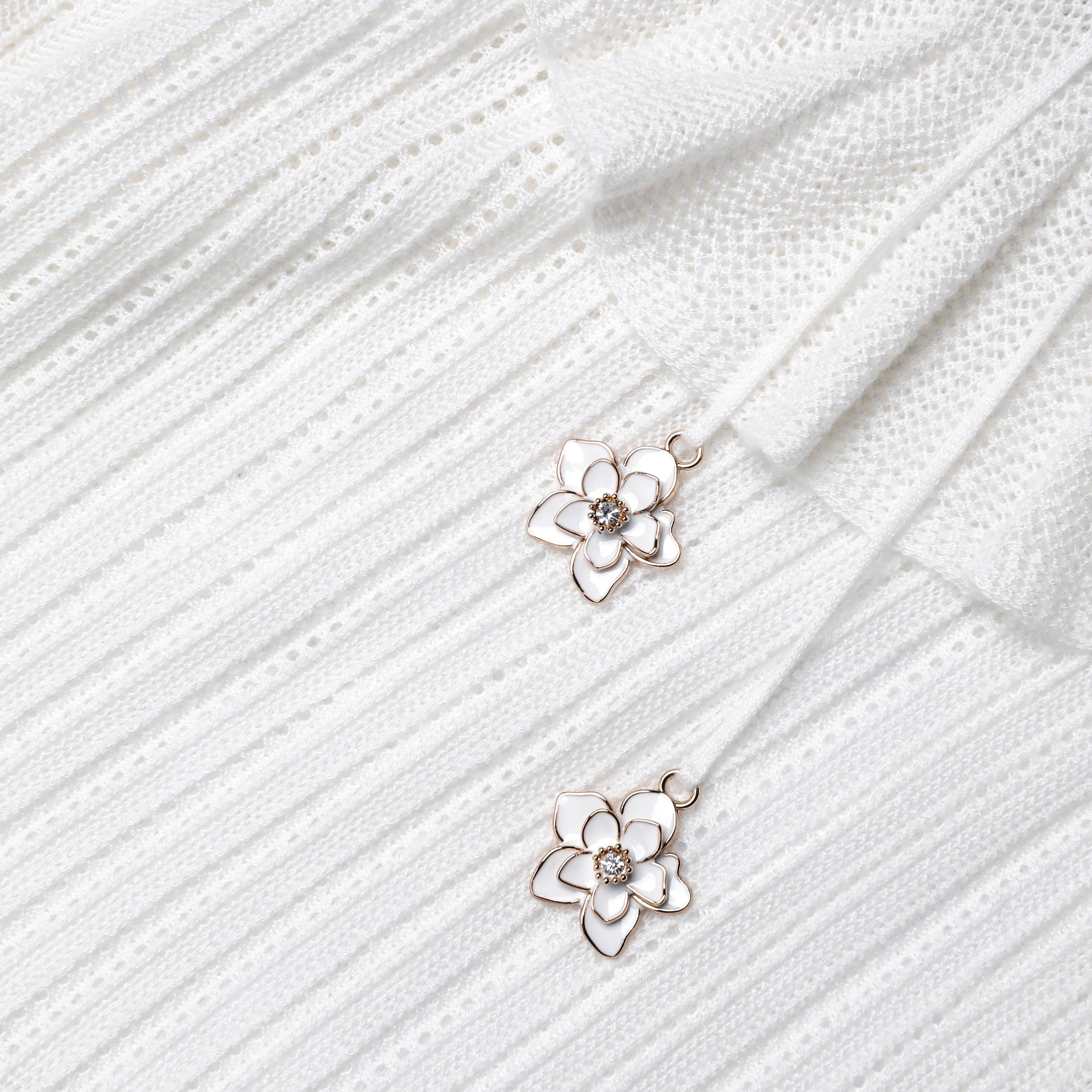 White Ruffle Knit Maxi Dress