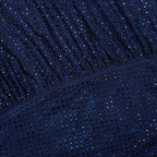 Navy Rhinestone Mesh Cut Out Maxi Dress