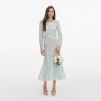 Mint Lace Midi Skirt