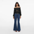 Black And Gold Chiffon Top