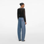 Black Organza Lace Top