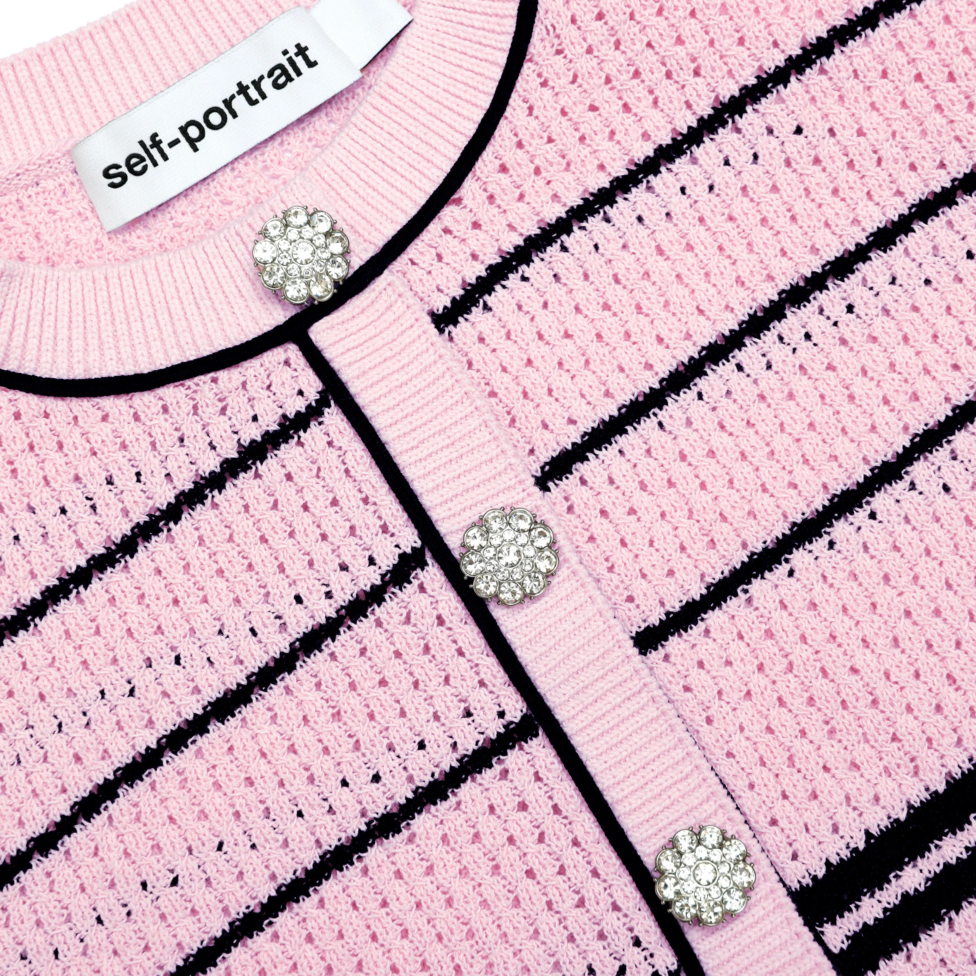 Pink Stripe Knit Midi Dress