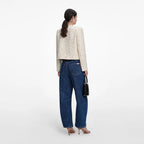 Cream Embellished Boucle Jacket