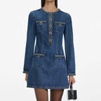 Denim Braided Mini Dress