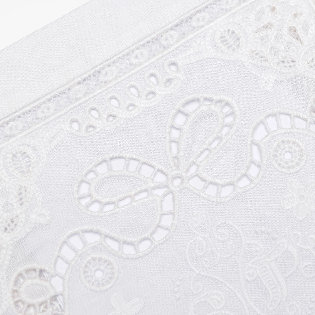 White Embroidered Mini Dress