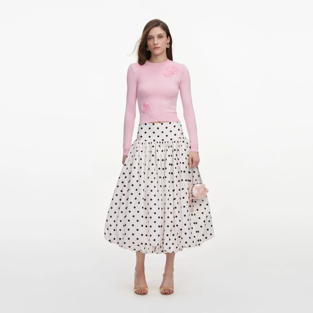 Pink Flower Knit Jumper