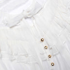 White Georgette Lace Blouse