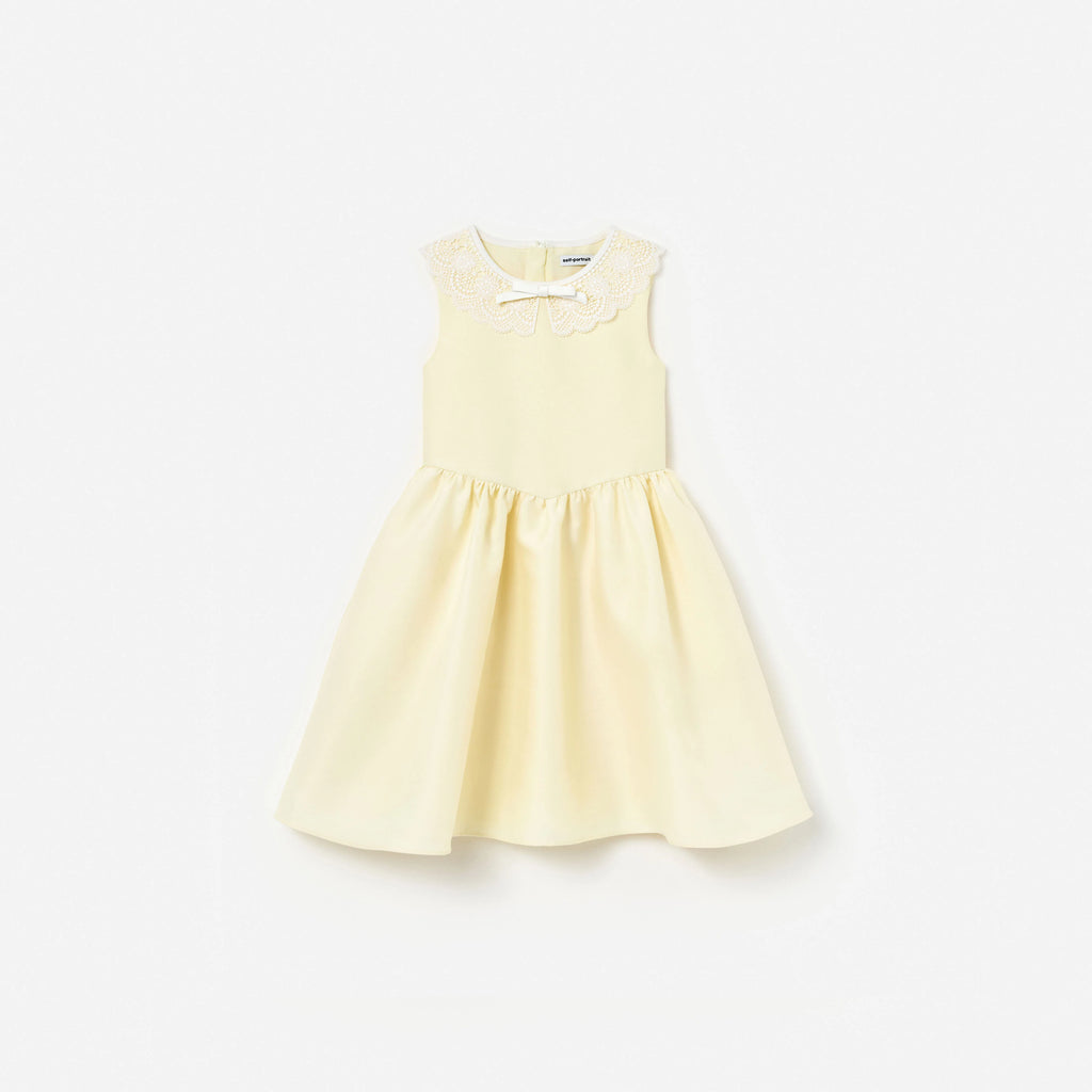 Yellow Taffeta Lace Dress