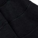 Black Flared Denim Mini Skirt