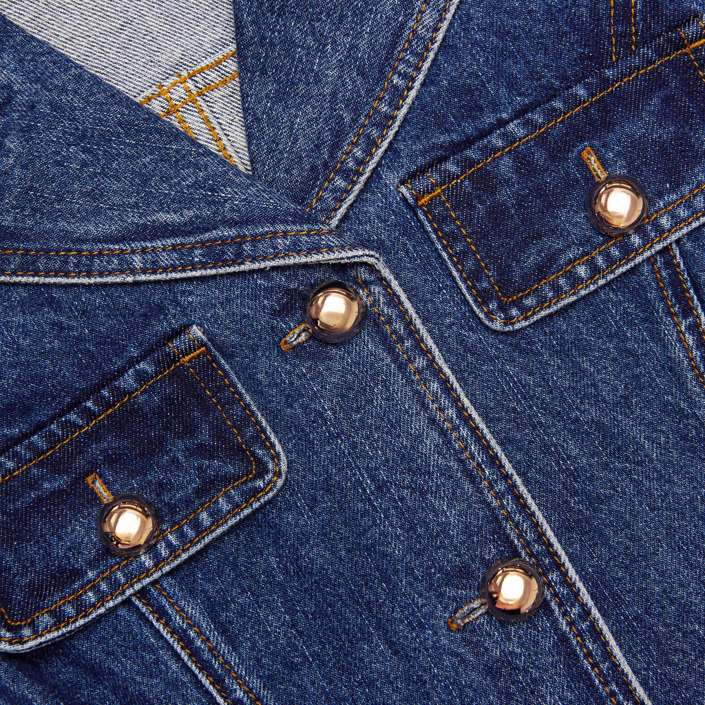 Denim Collared Mini Dress