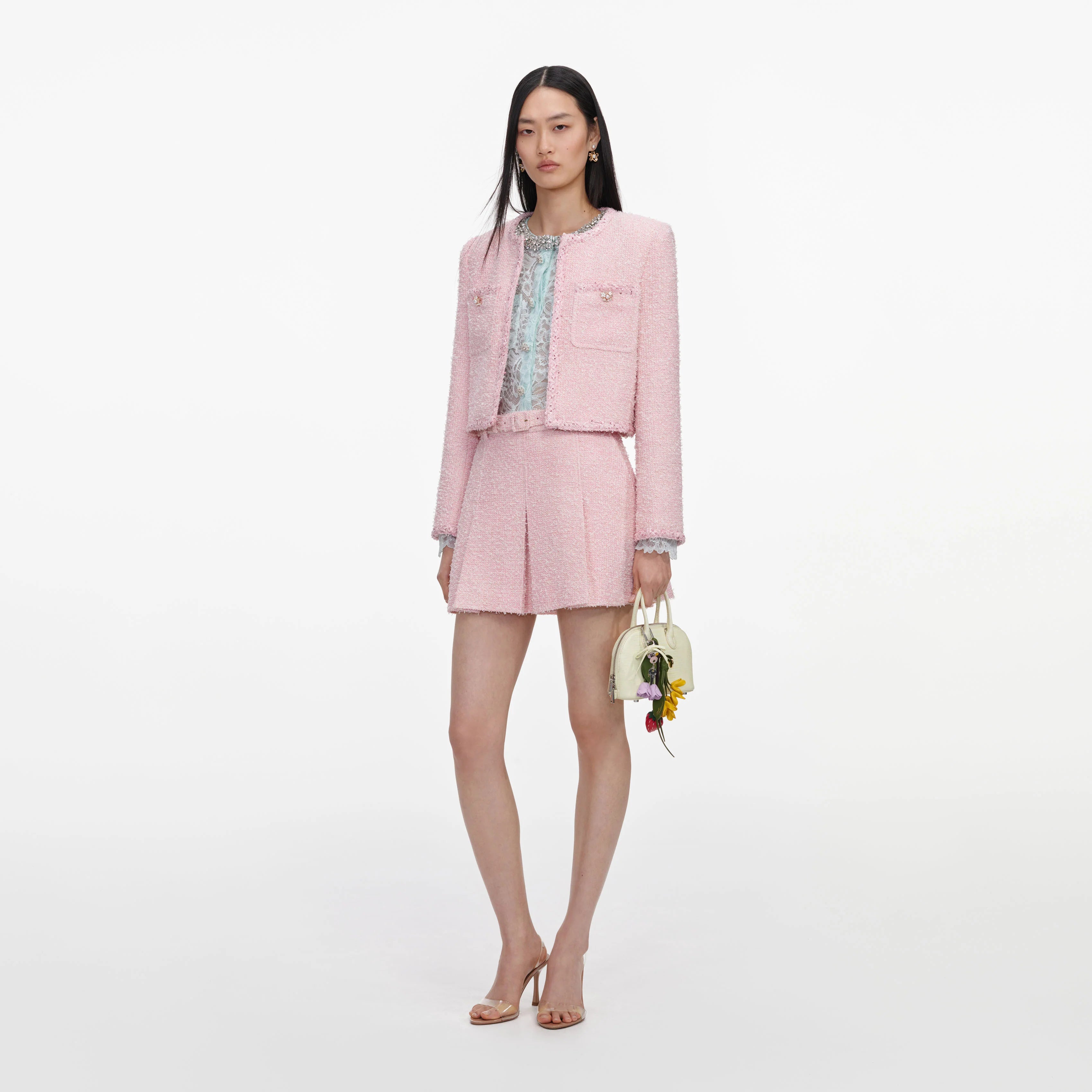 Pink Boucle Jacket